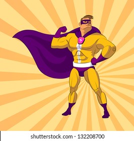 Super hero. Vector illustration on a background