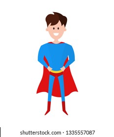 Super hero. Vector illustration on a white background. Isolate.