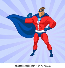 Super hero. Vector illustration on a background