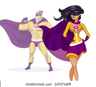 Super hero. Vector illustration on a background