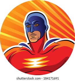 Super hero. Vector illustration on a background