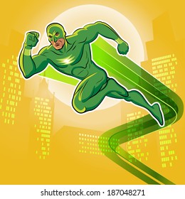 Super hero. Vector illustration on a background