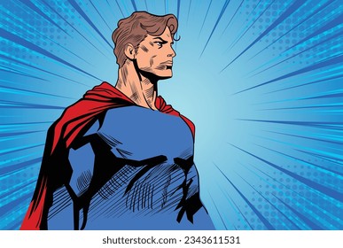 Super hero. Vector illustration on a background