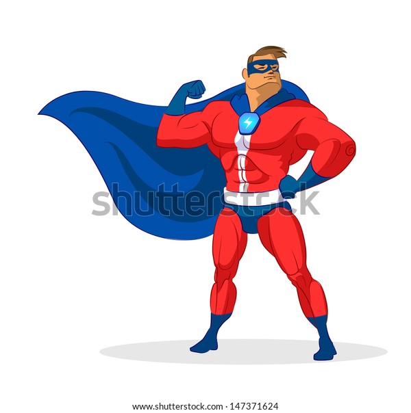 スーパーヒーロー 背景にベクターイラスト のベクター画像素材 ロイヤリティフリー 147371624
