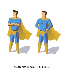 Super hero. Vector isolated illustration, minimalist design. Picture from set. Use in website, corporate report, presentation, advertising, marketing, infographics.