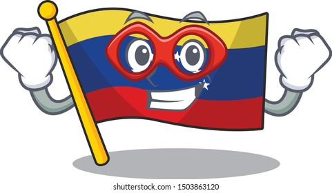 Super hero venezuela flag in the character cupboard