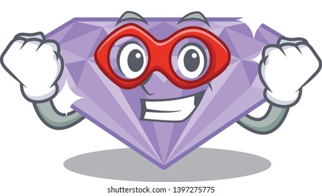 Super hero violet diamond isolated with the character
