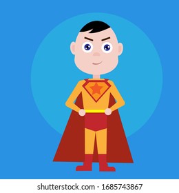 Сute super hero warrior of light