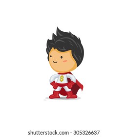 Super Hero of Wealth Hands on Hip