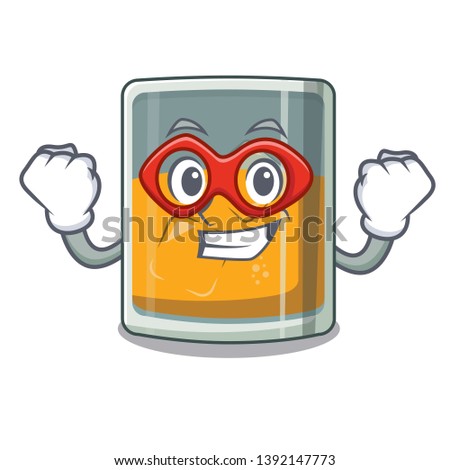 Super hero whiskey islated with in the character