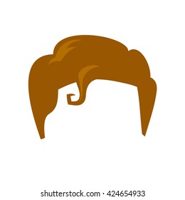 Super hero wig. Mask for face character in flat style heroic or savior. Vector illustration. Photo props hair