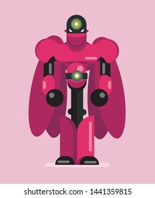Super hero with wings flat design 
