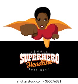 Super hero woman background. EPS 10 vector.