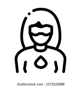 Super Hero Woman Icon Vector. Outline Super Hero Woman Sign. Isolated Contour Symbol Illustration