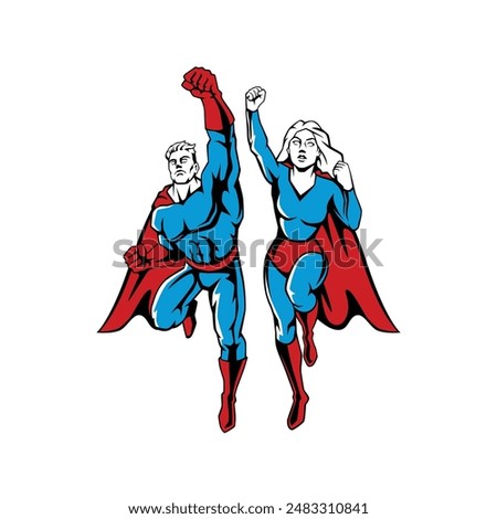 Super heroes abstract logo modern style