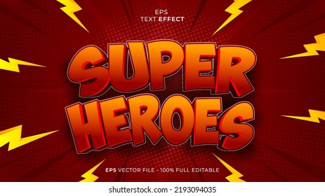 Super Heroes editable text effect font