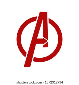 Super heroes logo placed on white background. Vector illustration.