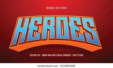 Super heroes text effect, gaming editable text style effect