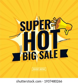 Super hot big sale abstract comic boom sale banner yellow