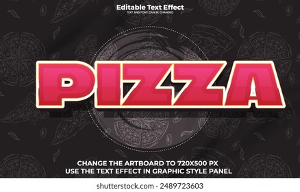 Super Hot Pizza Spicy editable text effect in modern trend style
