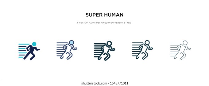 super human icon in different style vector illustration. two colored and black super human vector icons designed in filled, outline, line and stroke style can be used for web, mobile, ui