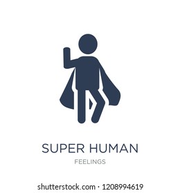 super human icon. Trendy flat vector super human icon on white background from Feelings collection, vector illustration can be use for web and mobile, eps10
