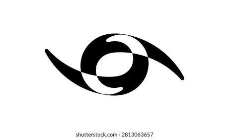 super intellect symbol, black isolated vector silhouette