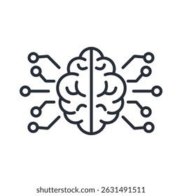 super intelligence icon. vector.Editable stroke.linear style sign for use web design,logo.Symbol illustration.