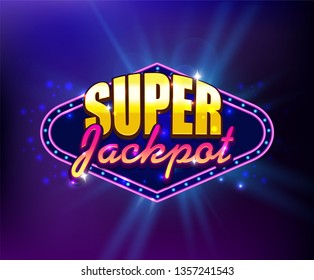 SUPER JACKPOT SLOTS - Casino Achievement Text Banner - Game Assets