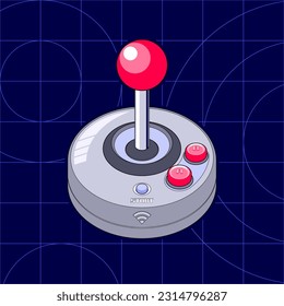 Super joystick. Retro inspired controller. Vector, graphic design, illustration.