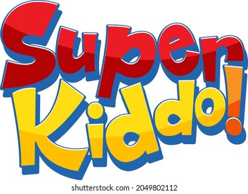 Super Kiddo logo text design illustration