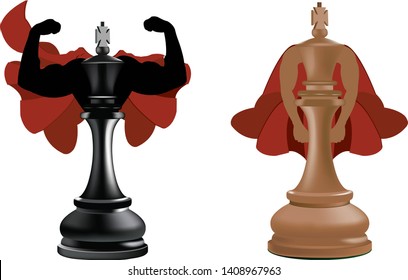 super king black and weak white king