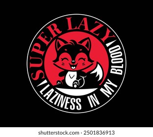 Super Lazy Humar Arte vectorial de diseño de camiseta