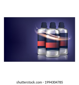 Super Liquid Wax Creative Promotion Poster Vector. Wachsleere Flaschen zum Waschen von Fahrzeugen auf dem Werbebanner. Vorlage für die Reinigung und den Schutz chemischer Produkte