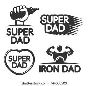 Super logo set. Emblems, labels, prints, t-shirt design concept.