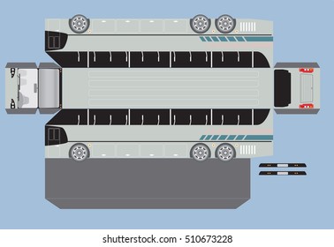 Super Long 15 Meter Paper bus model