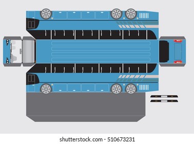 Super Long 15 Meter Paper Bus Stock Vector (Royalty Free) 510673228 ...