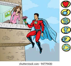 Super love. With vector, Superhero is on a separate layer and can be removed. Other crests can be used too.