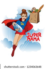 Super Mama Whith Her Baby