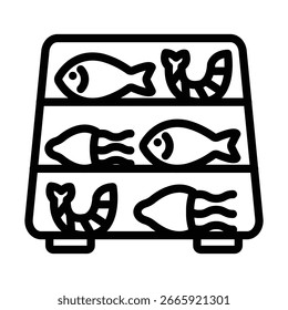 Super Market vector line icon