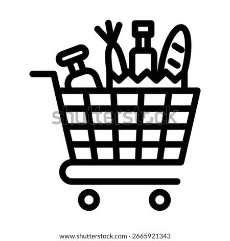 Super Market vector line icon