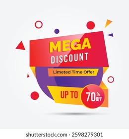 Super mega discount banner design
