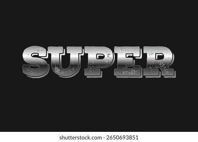 SUPER - Metallic 3D Text Effect for Titles, Banners, and More