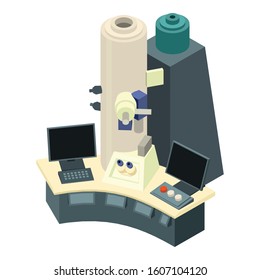Super microscope icon. Isometric of super microscope vector icon for web design isolated on white background