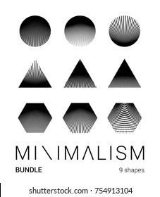Super minimal art bundle of geometric shapes for your design. 