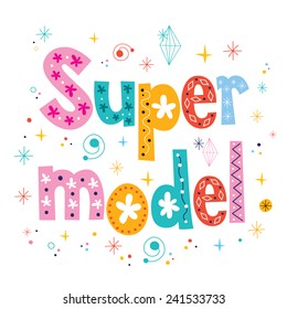 Super model decorative lettering type design