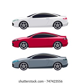 Super modern cars sports vector illustration