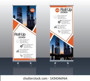 super modern roll up designs for business,background and with nice colorful vector images and discount poster design