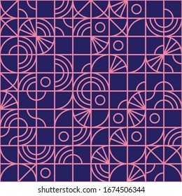 Super modernes und dynamisches geometrisches nahtloses Muster, mehrmaliger Hintergrund für Web und Print