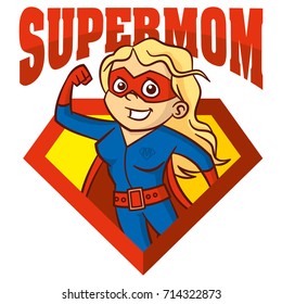 Super Mom Hero Superhero Cartoon Character Stock Vector (Royalty Free ...